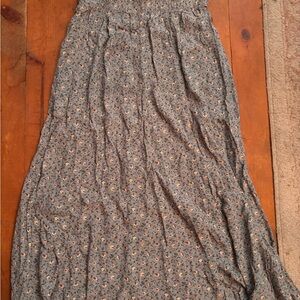 Floral Blue Maxi Skirt